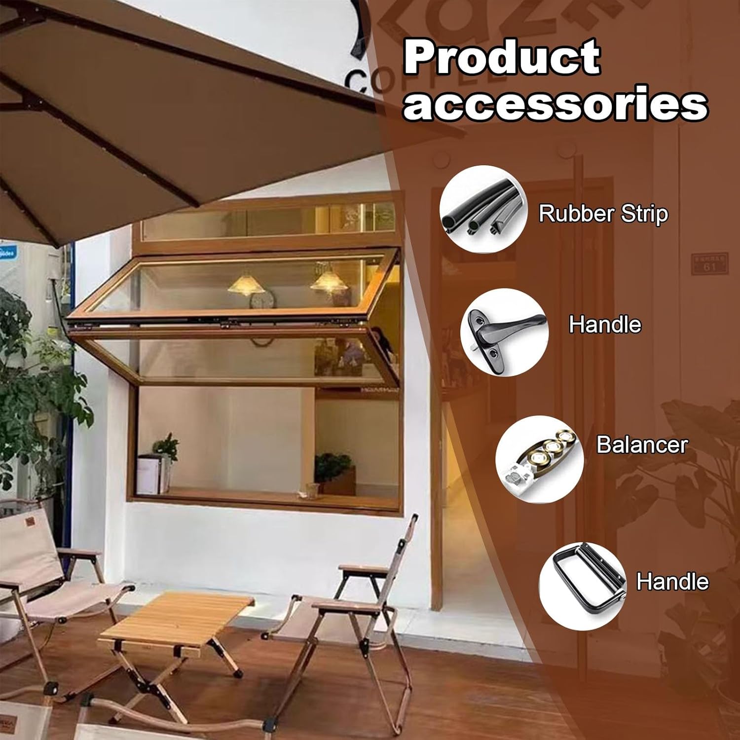 Aluminum with Vertical Lifting Small Sliding Windows Flush Mount Double Hung Stand Serving Window for Food Truck, Vending Stand, Business Kitchen Use(WxH: 20x40in/51x102cm)