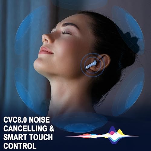 Miniatura 2 de Auriculares inalámbricos, Bluetooth 5.3, pantalla LED de potencia, auriculares estéreo de bajos, auriculares Bluetooth con cancelación de ruido,