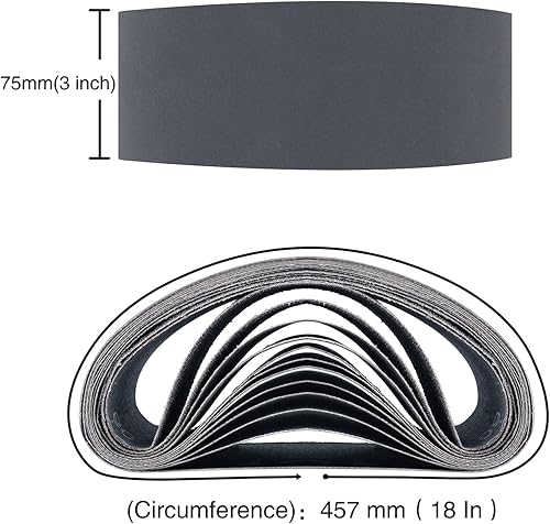 Miniatura 4 de Paquete de 24 correas de afilado de repuesto de 34 x 12, 4 de cada uno de 801202404008001000 granos surtidos para afilador de cuchillos y