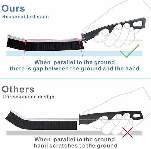 Miniatura 3 de Cepillo de limpieza de hendiduras de cerdas duras, cepillo de limpieza de huecos, cepillo de lechada para cocina, baño, bañeras
