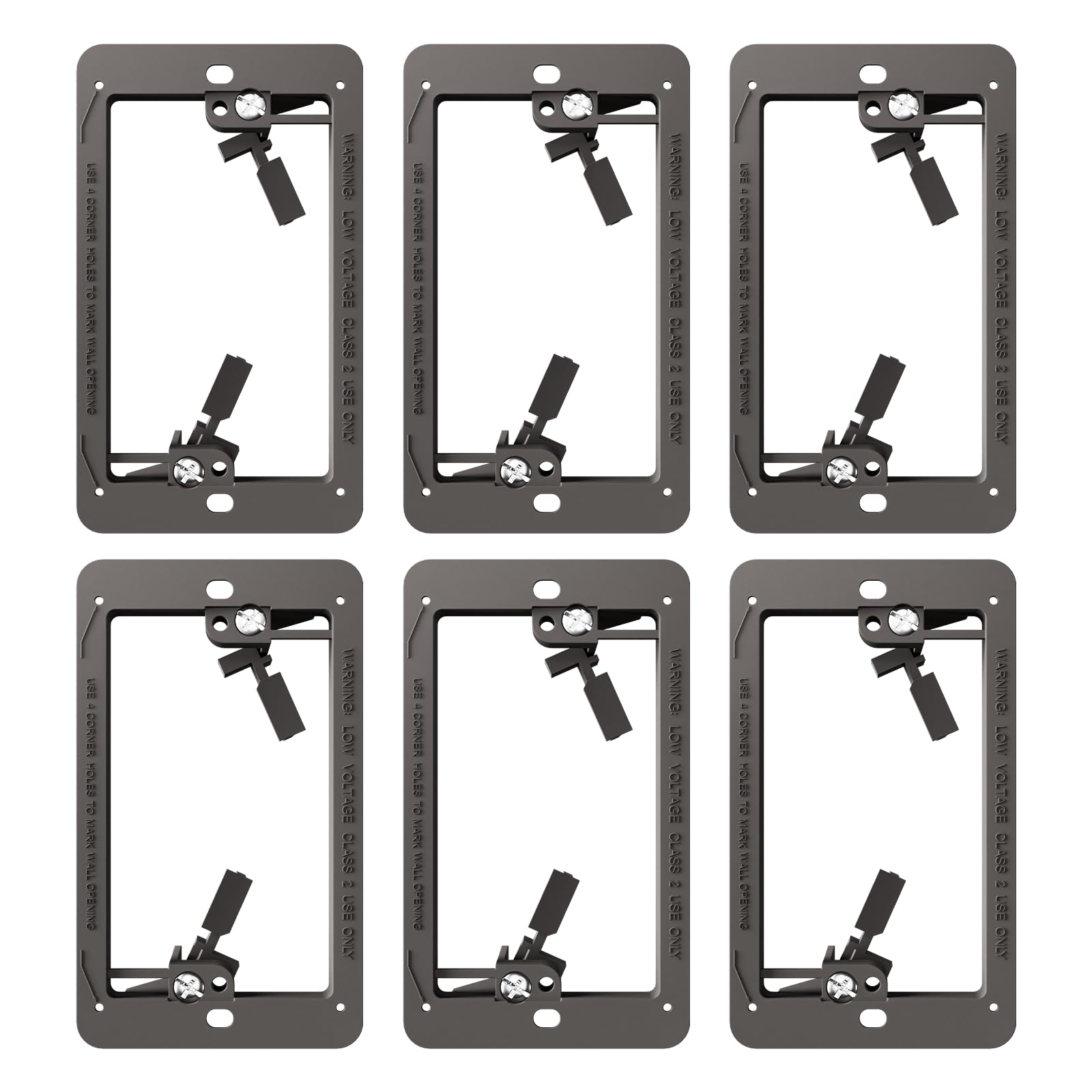 Support de montage basse tension pour fixer proprement une plaque murale Ethernet sans visser