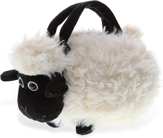 DolliBu Black Nose Sheep Plush Handbag - Super Soft Plush Stuffed Animal Purse for Children's Accessories, Kids Hand Bag Toy Purse for Girls & Boys