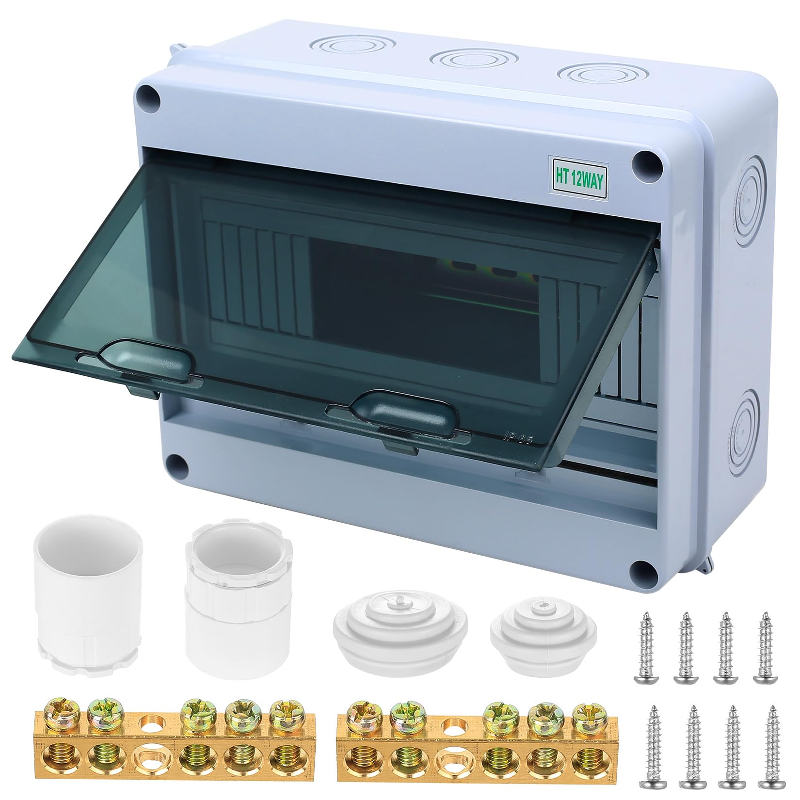 Sicherungskasten Aufputz 1‑reihig (12 Module)