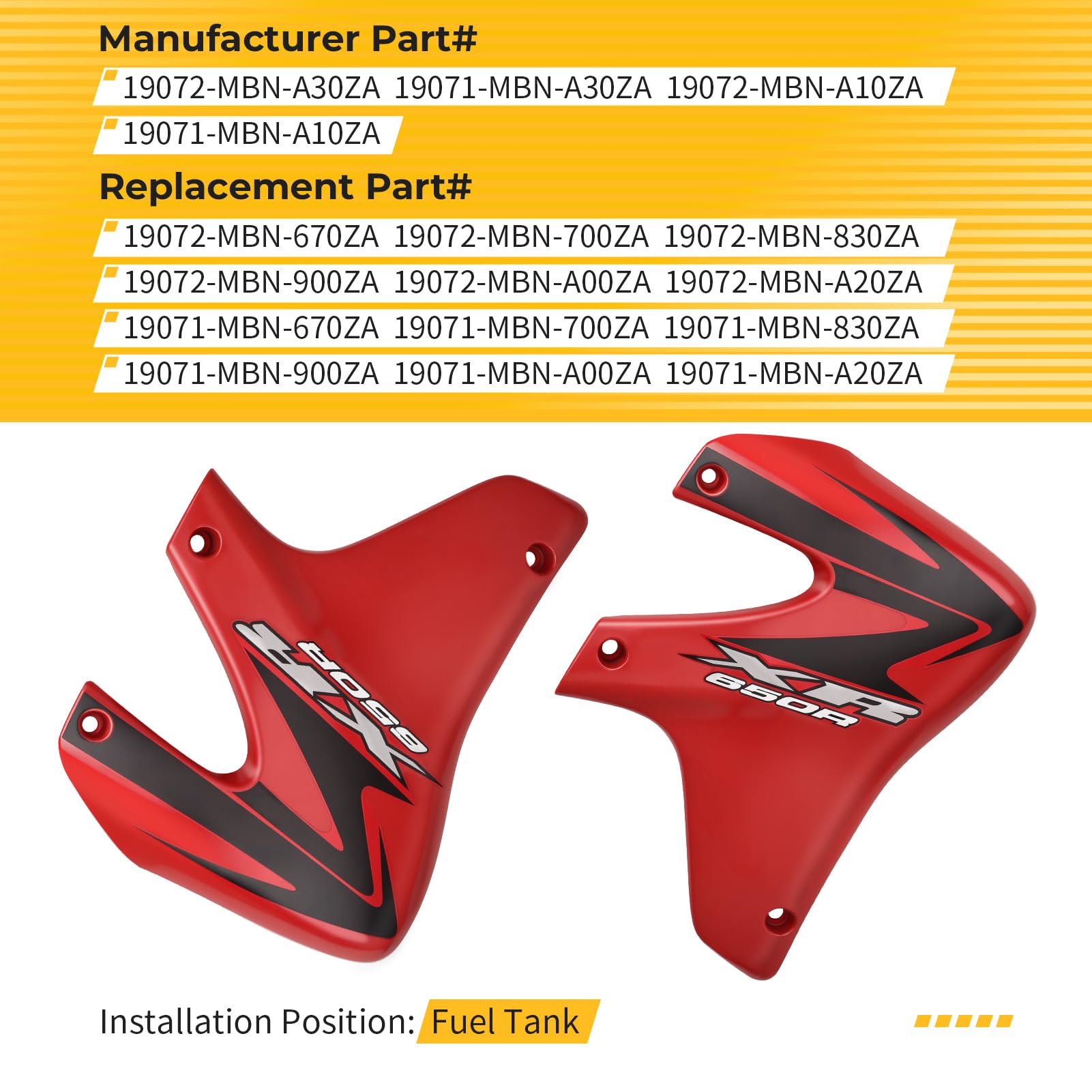 Amazon | M MATI 左右ラジエーターシュラウド ホンダ XR650R 2000-2007