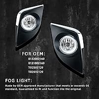 Vista 5 de Luces antiniebla para Corolla/Altis CE ECO L LE 2014 2015 2016 con bombilla halógena H11 12V 55W y kit de interruptor y cableado (lente transparente)