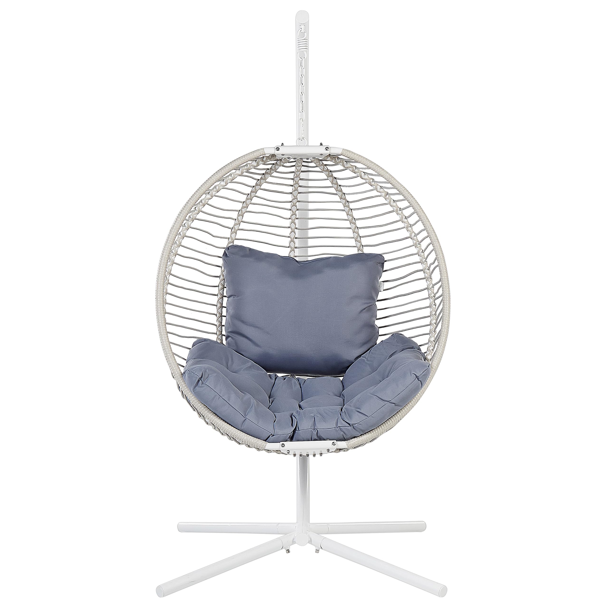 Fauteuil Suspendu avec Support Blanc Résistant aux UV pour Intérieur Extérieur Arco