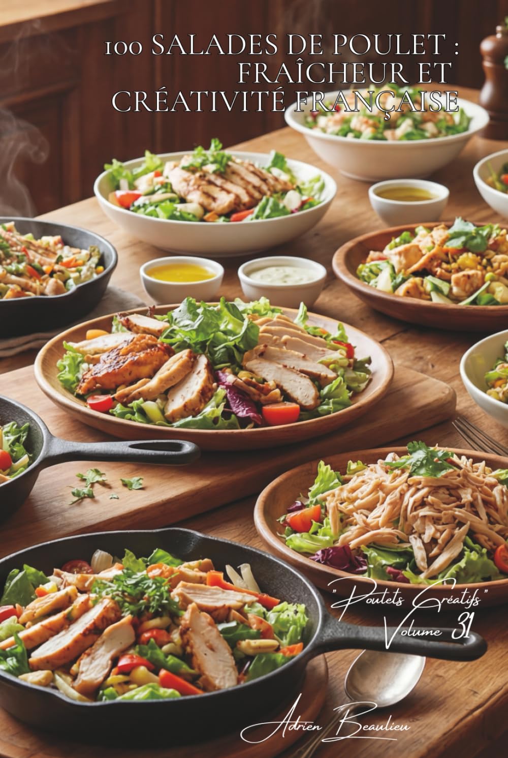 100 salades de poulet : fraîcheur et créativité française: Caesar revisitée, composées originales, l'été français en salade (SÉRIE POULET (35 livres) - Sous-série "Poulets Créatifs" (5 livres))
