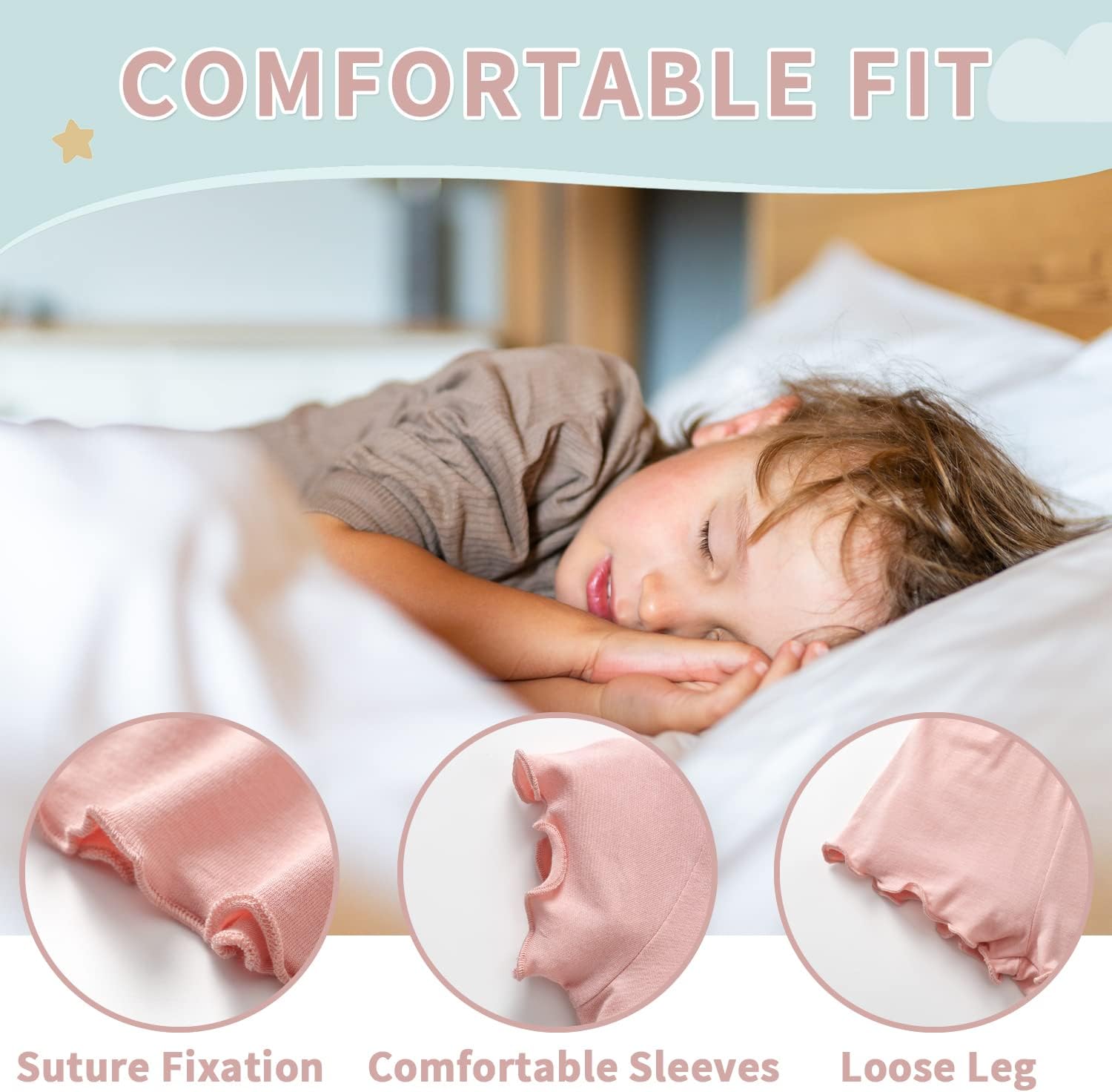 Zanie Kids Toddler Summer Pajamas 2 Piece Set Short Sleeve PJs Cooling Sleepwear Viscose Made from Bamboo - Image 4