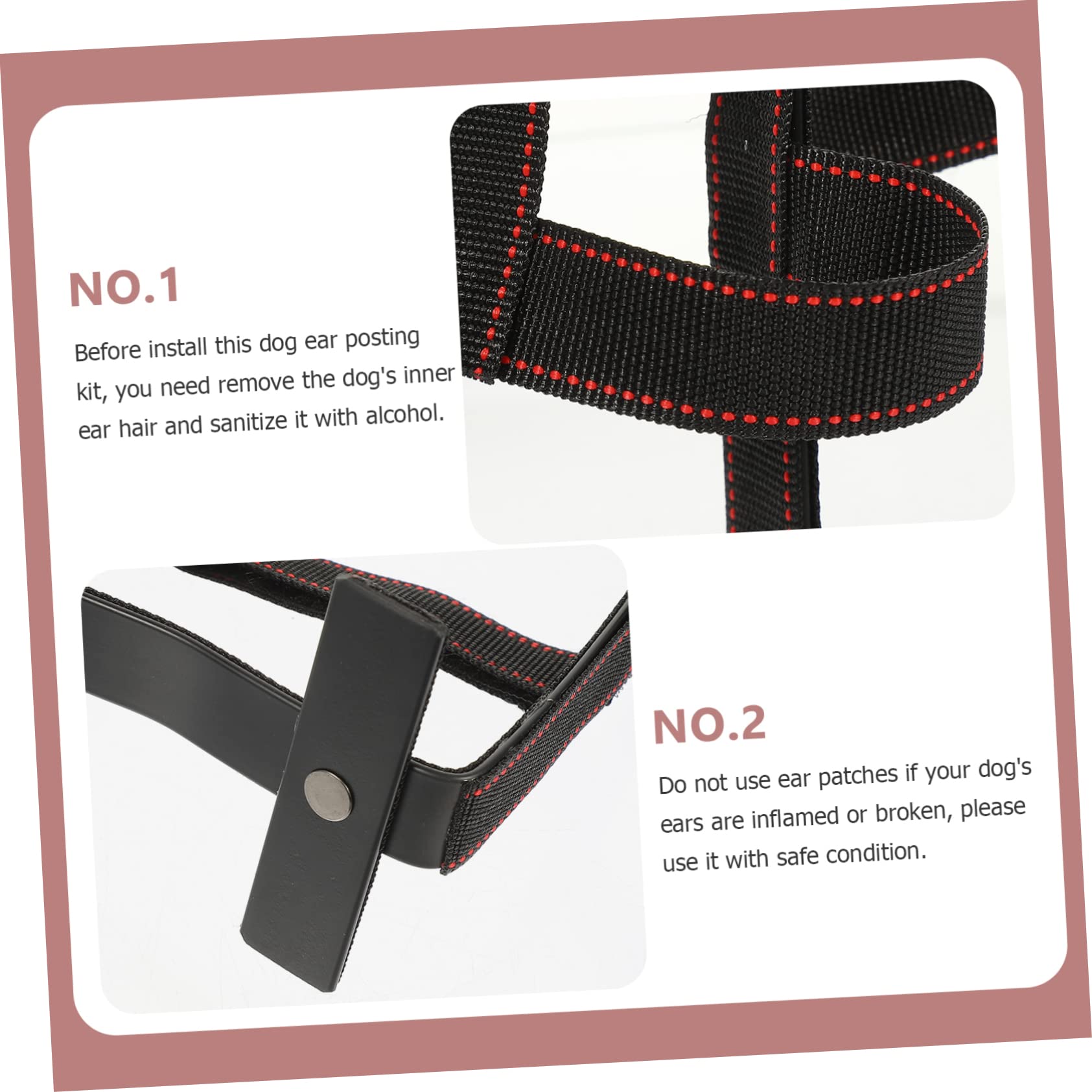 2 Juegos De Erector De Orejas, Kit para Colocar Las Orejas De Perro, Cuidado De Las Orejas De Perro, Soporte para Orejas De Perro, Kit De Soporte De Cinta para Orejas De Perro,