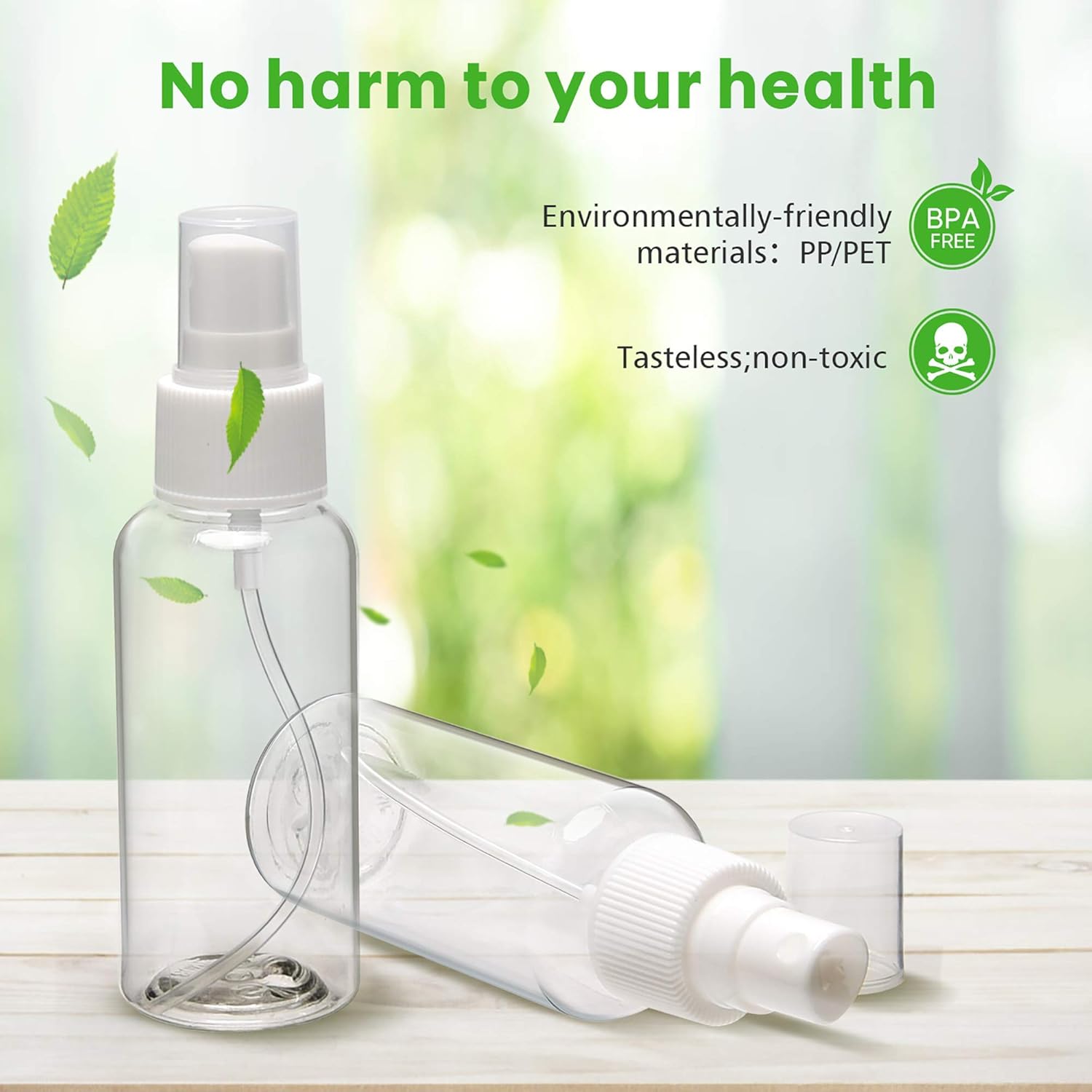 6Pcs Spray Bottles, 3.38oz/100ml Clear Empty Fine Mist Plastic Mini Travel Spray Bottle Set, Refillable Liquid Containers, Small Mister Spray Bottle for Hair, Perfume, Cosmetics, Water, Samples : Beauty & Personal Care