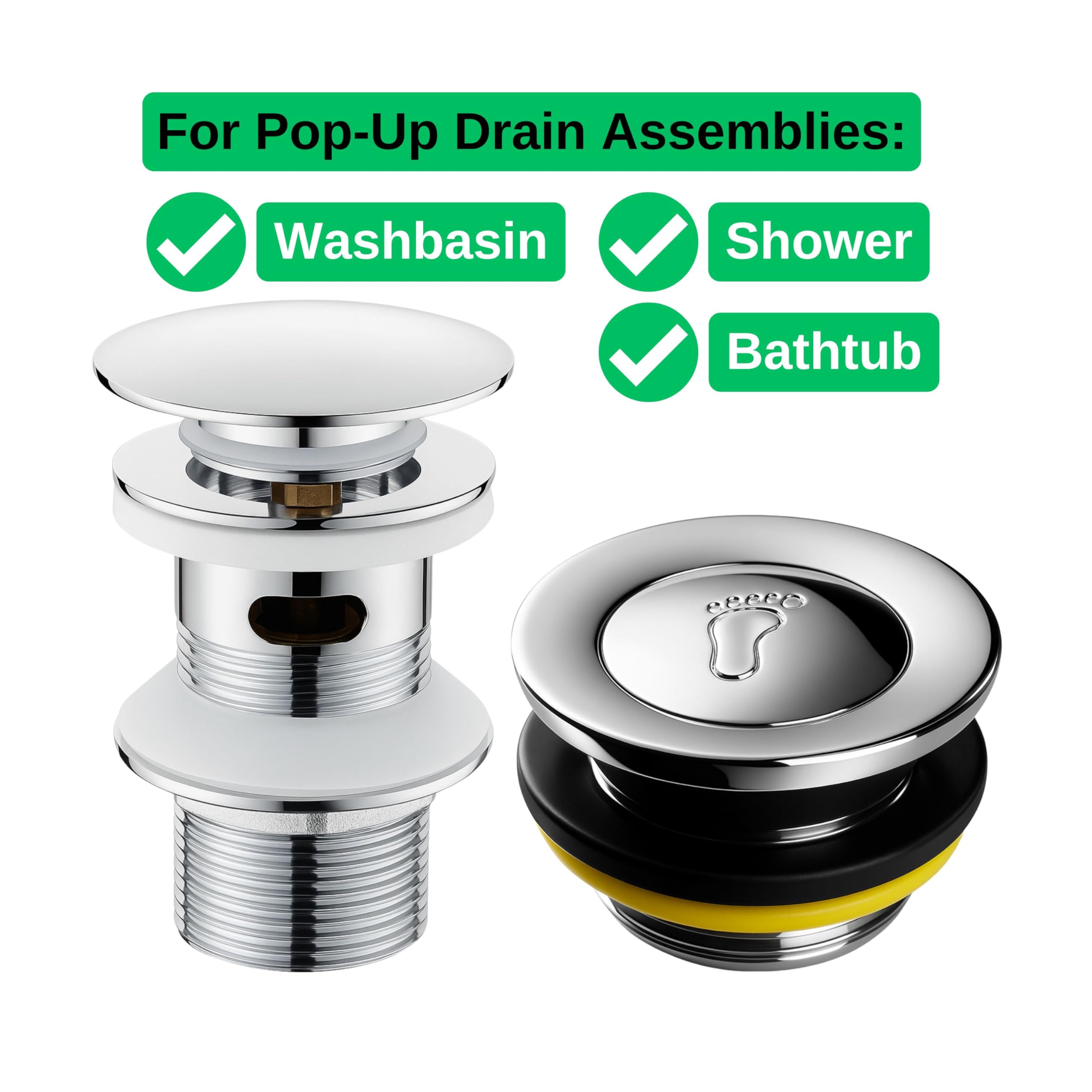 Pop Up zestaw wymiennych czopów, 1 sztuka, z mosiądzu, długość 58 mm, pasuje do większości zestawów odpływowych Popup, śruba naprawcza z mocną sprężyną, zawór odpływowy część zamienna do umywalki,