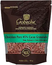 Chocolate Puro 45% Cacau Granulado Gobeche - Sem Açucar e Adoçante - 90g