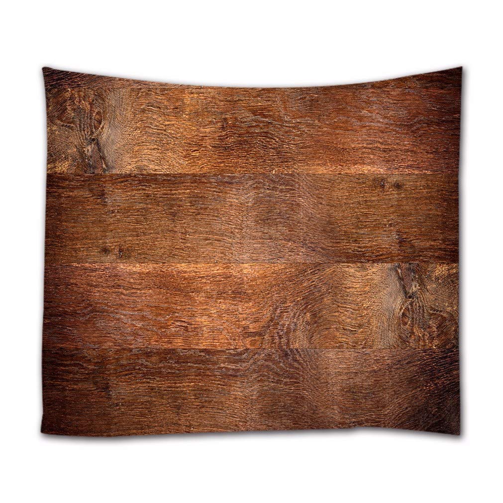 A.Monamour Old Grunge Wooden Planks Floor Wood Texture Abstract Background Print Boho Hippie Mandala Wall Hanging Tapestry Wall Art Decors Fabric Tablecloth 180x200cm