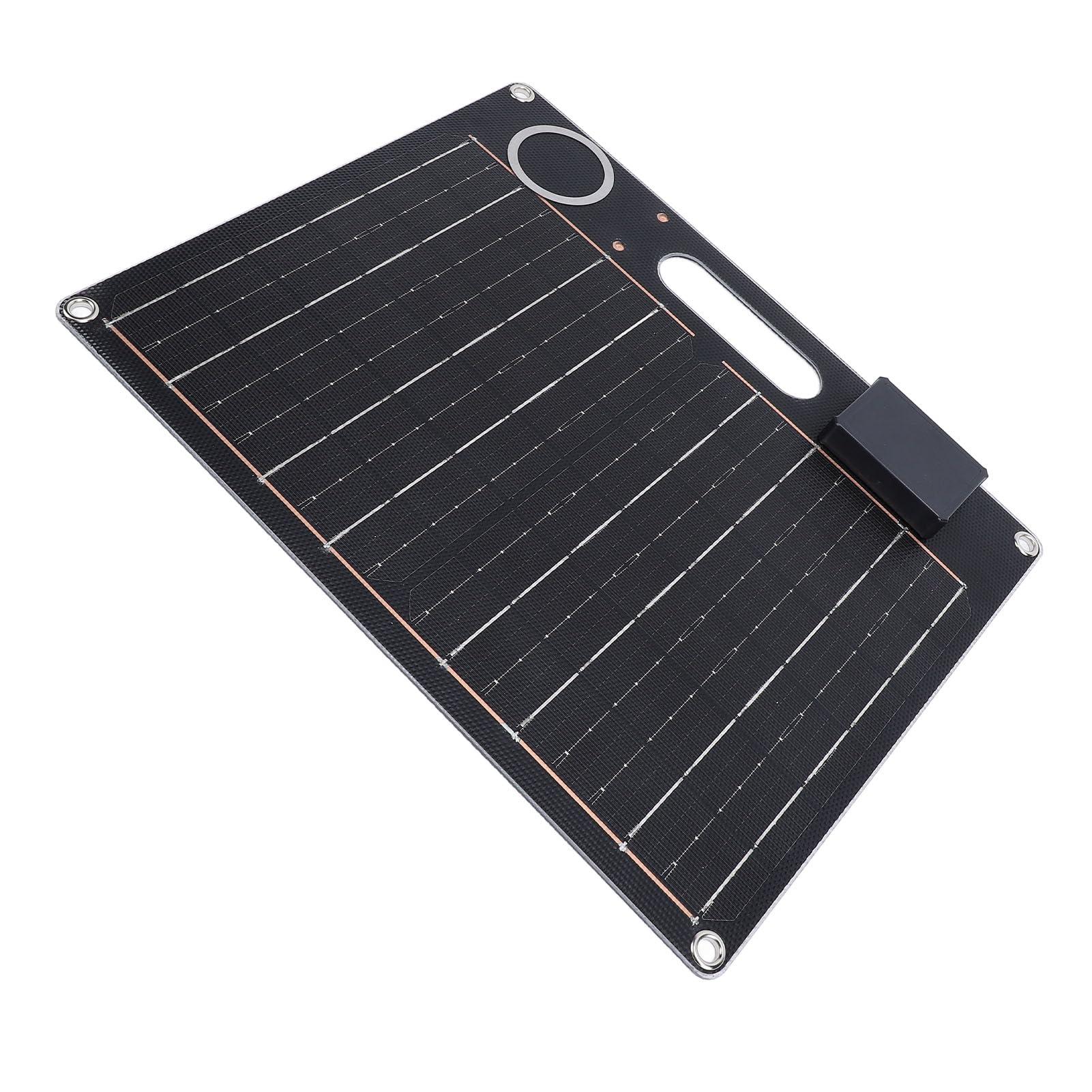 Caricatore da Pannello Solare da 30 W 5 V PD Ricarica Rapida Doppia Uscita USB Pannello Solare Monocristallino con Cerchio di Ferro Magnetico per Telefono