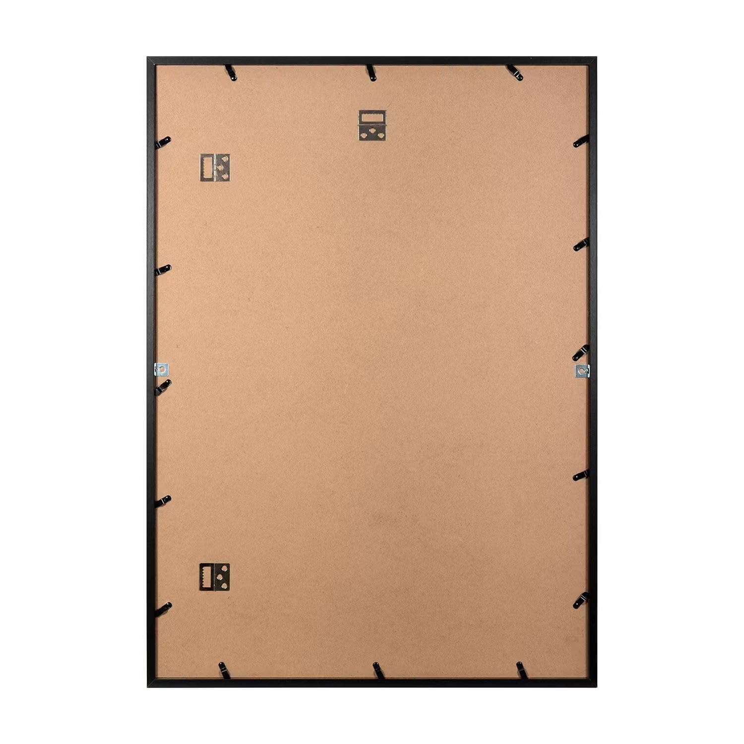 kennethan Bilderrahmen 50x70 Schwarz Holz Fotorahmen 3er Set Holzrrahmen Puzzlerahmen mit Acrylglas zum aufhängen und aufstellen Benutzt für Wohnzimmer, Schlafzimmer, Arbeitszimmer