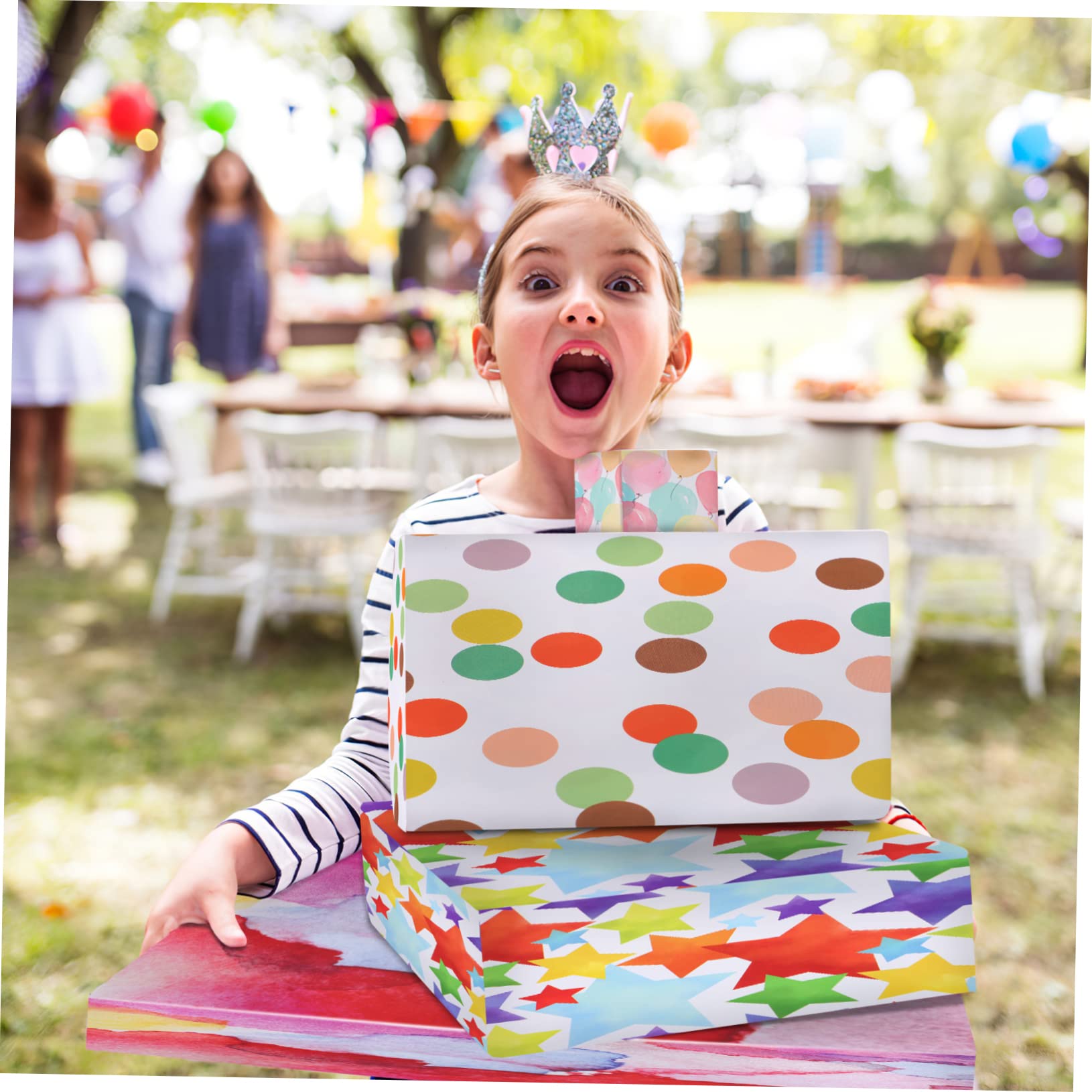 Tofficu Carta da Regalo per Compleanno con Nastrini, Facile da Tagliare e Usare, Non Si Strappa Facilmente, per Bouquet e Feste