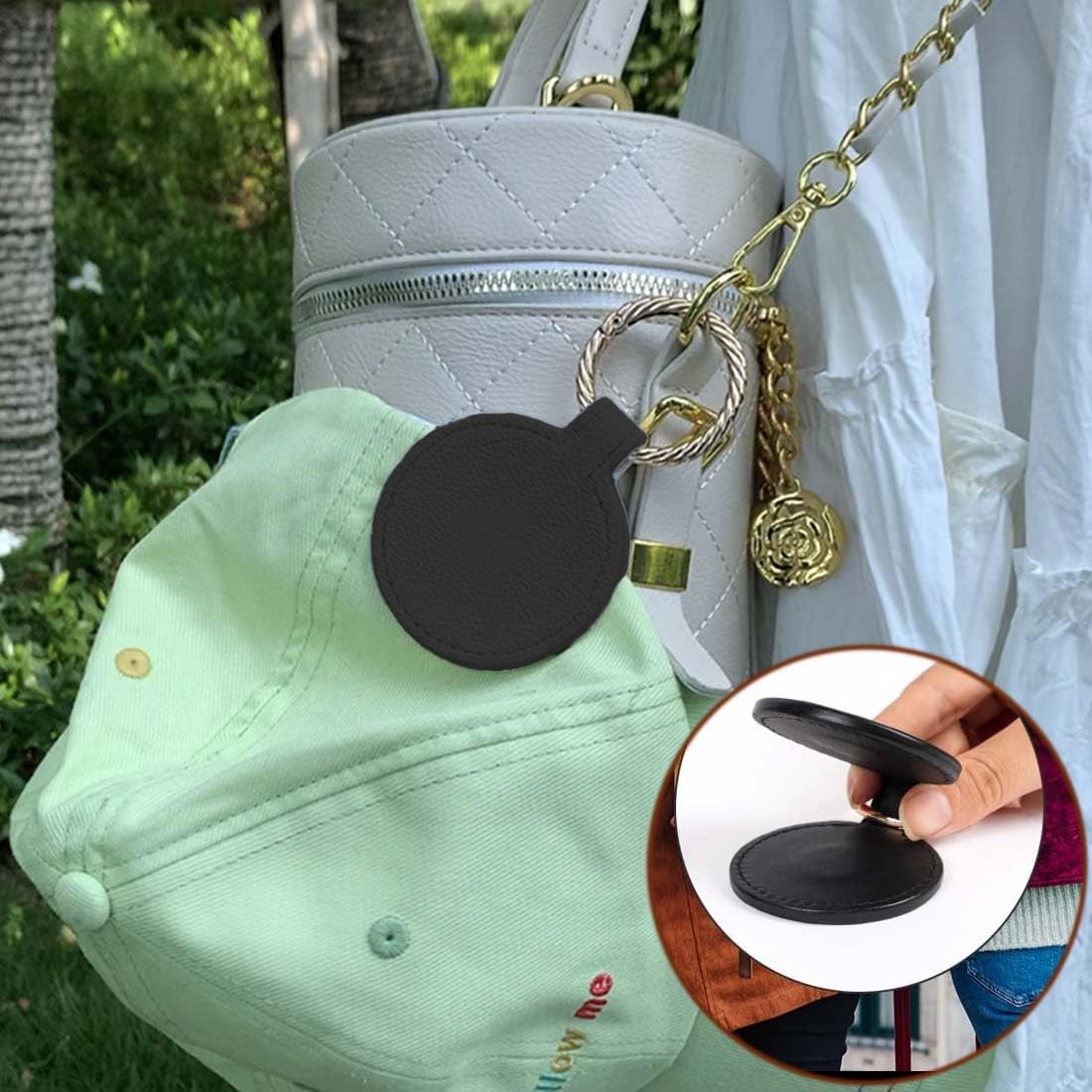 Magnetische Hutklammer Leder - Clip Für Reisetasche & Rucksack