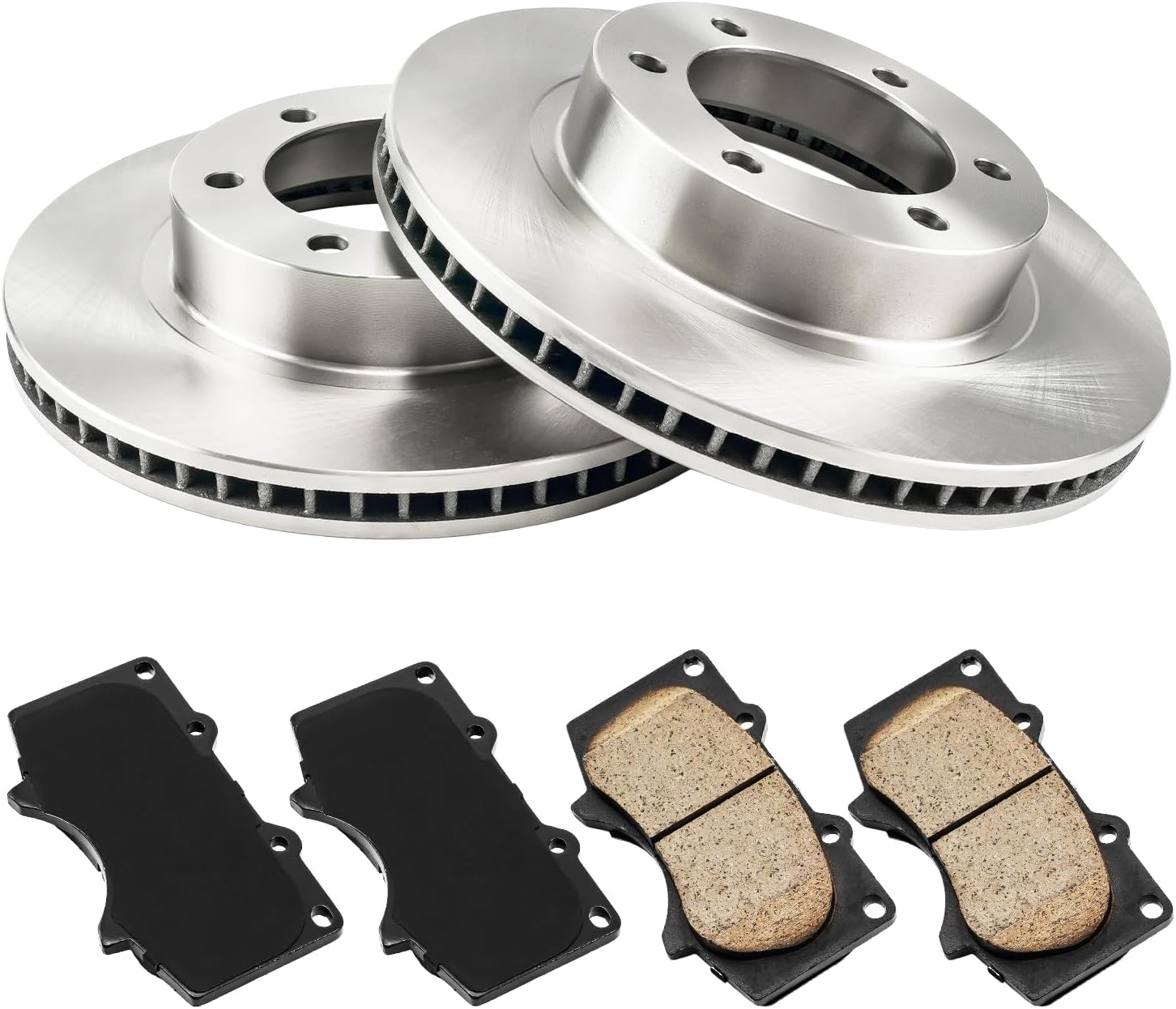 PHILTOP Front Brake Pads and Rotors kit Fit for Toyota 2005-2021 Tacoma, 12” Brake kit Front Brakes Rotors Automotive Replacement Brake kits