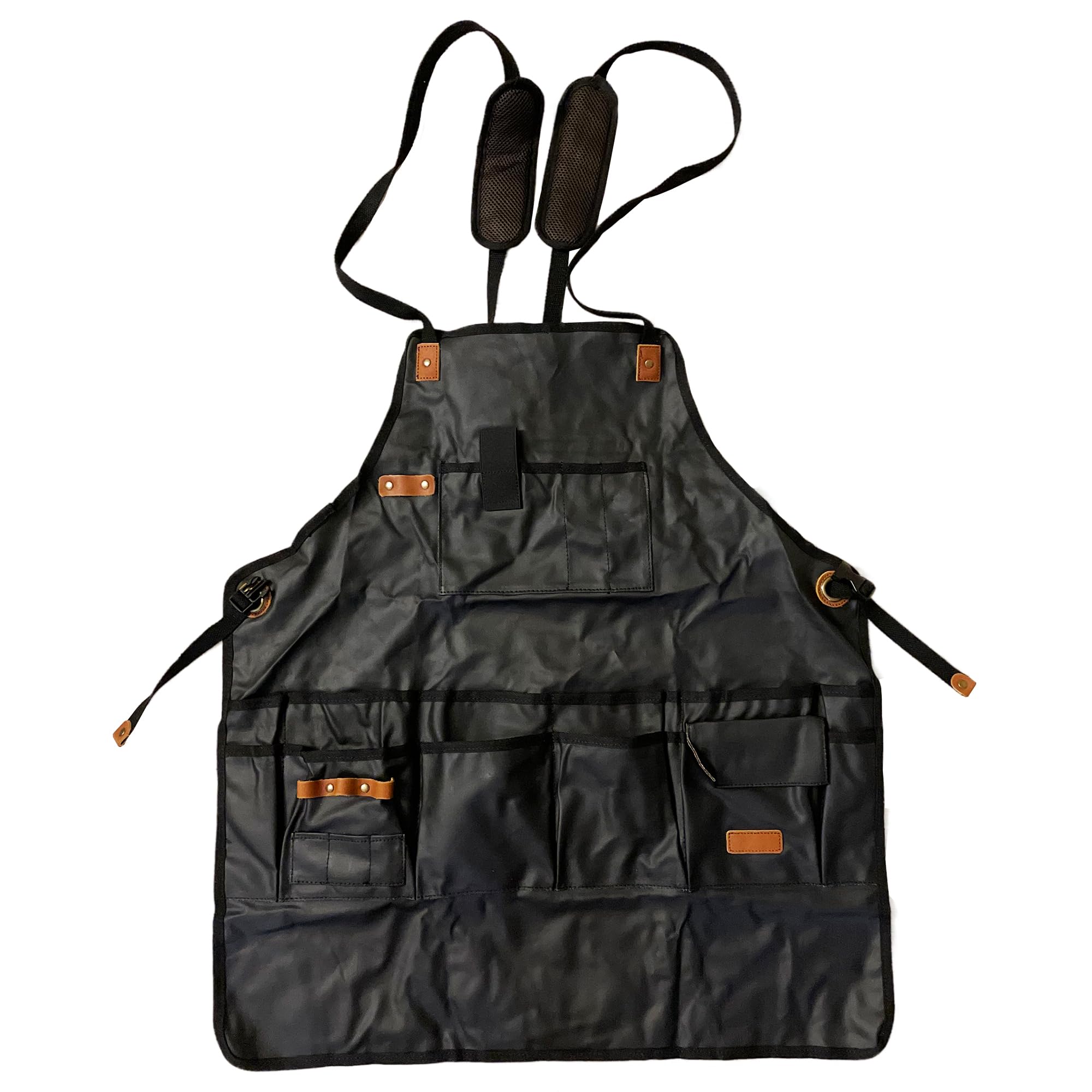 Ebrilliant Innovations Apron for Men with Pockets Woodworking Apron for Tools, Welding Accessories, Waterproof Waxed Canvas