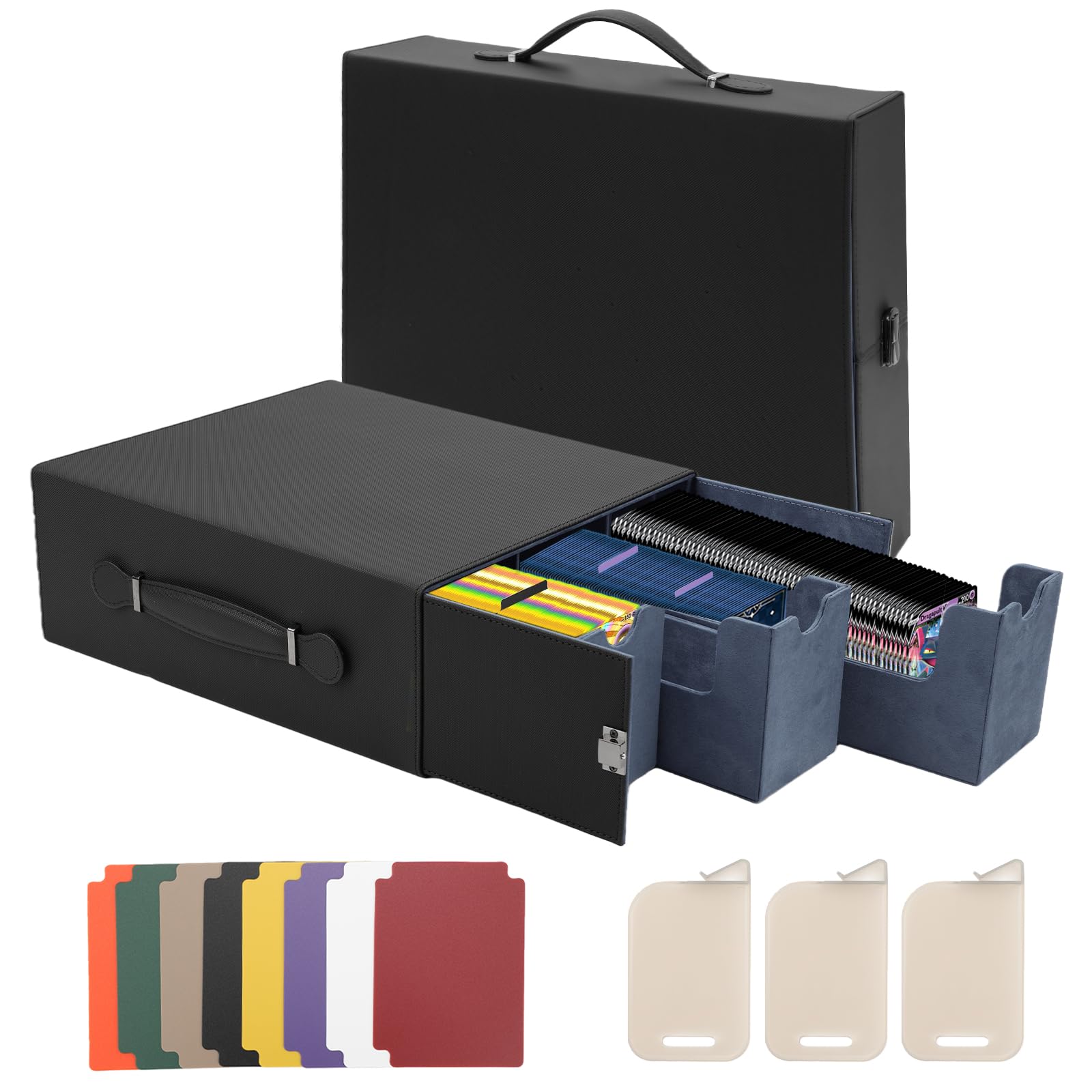 GAESHOW Sammelkartenbox, Magnetic Deck Box mit 3 Cajones