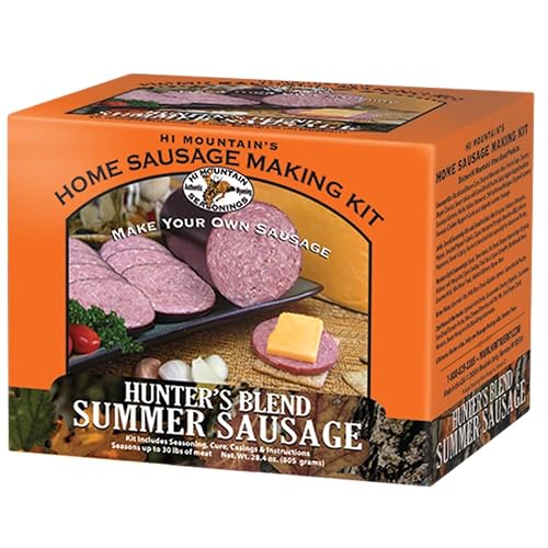 Hi Mountain Seasonings - Kit de salchichas de verano de pimienta y ajo agrietadas - Haz tu propia salchicha deliciosa
