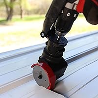 Vista 8 de Malco TurboShear TSPC1 - Cortador de panel rotativo - Accesorio de taladro para cortar metal, vinilo, techos acanalados y paneles de pared - Ruedas