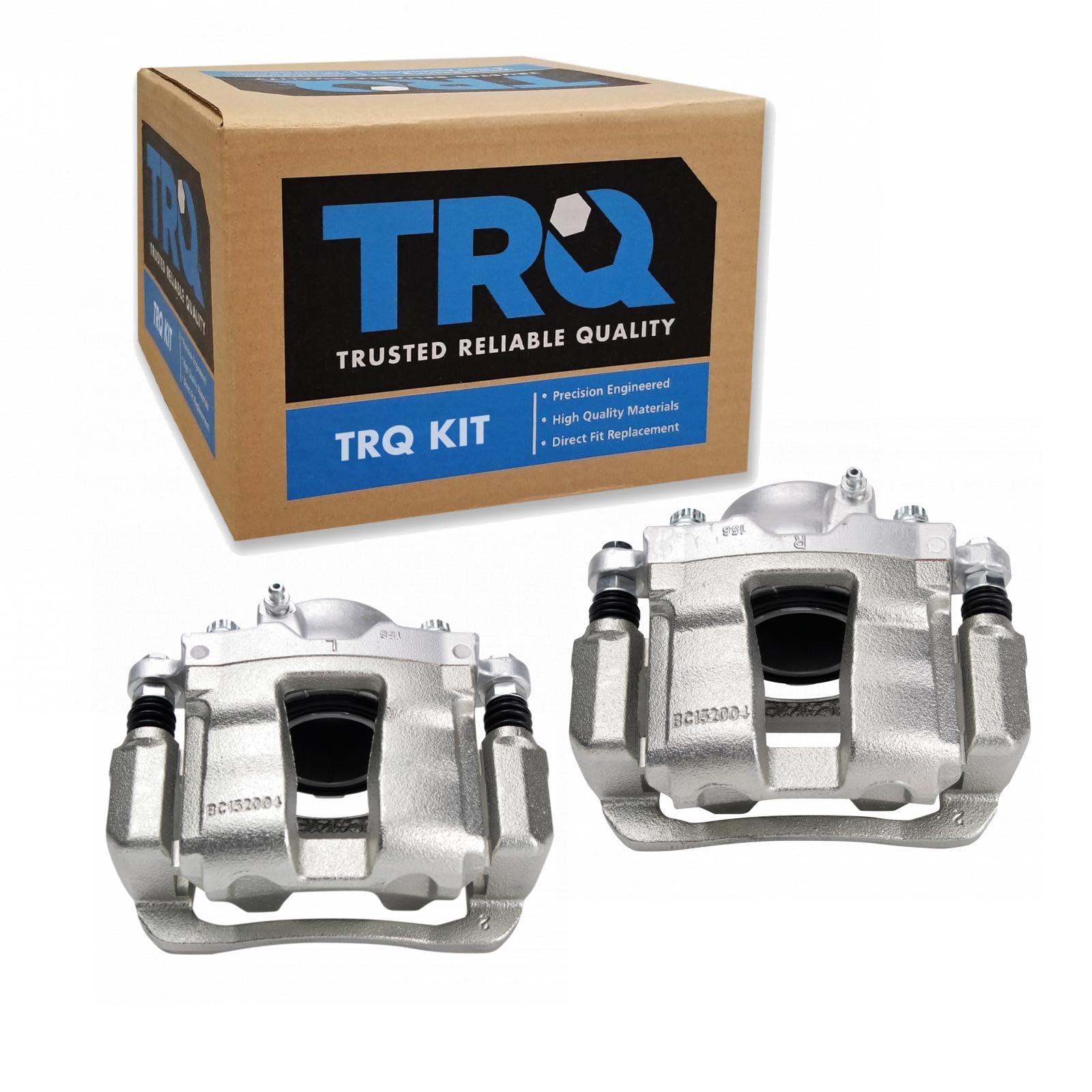 TRQ Front Driver and Passenger Side Brake Caliper Set Caliper Brackets