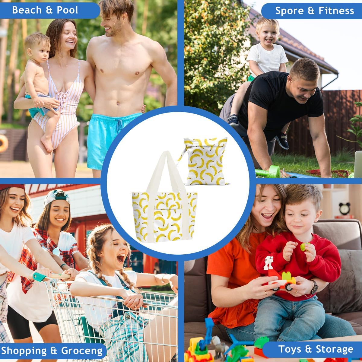 Beach Bags Wet Bag for Swimsuit Tote Bag for Friends Travel Gifts, Aloha Bags Waterproof Vacation Essential - Image 6