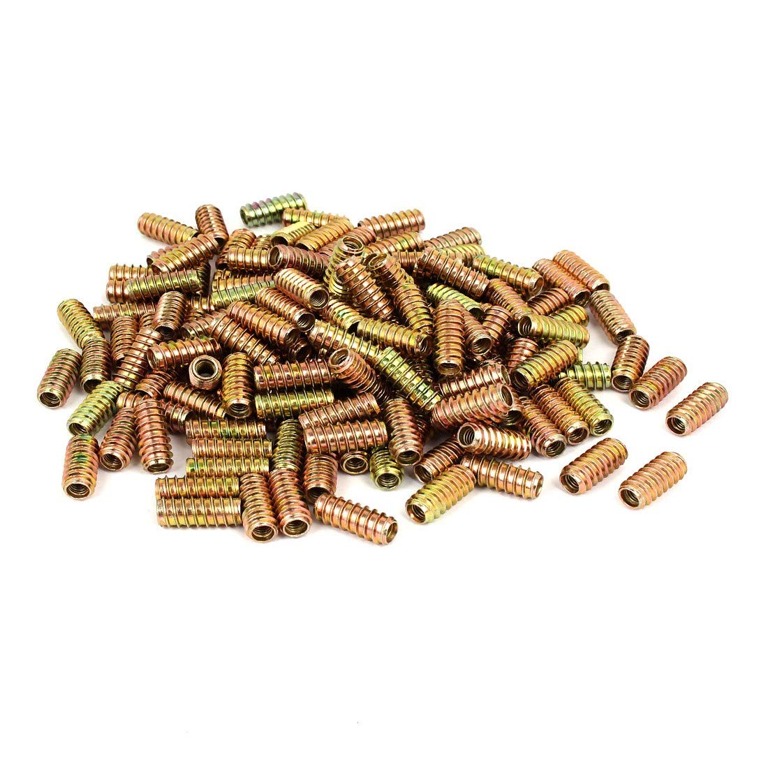 New Lon0167 6mm x Featured 25mm Wood Furniture reliable efficacy Insert Carbon Steel E-Nut Threaded Nut 250PCS(id:23c 28 6f d93)