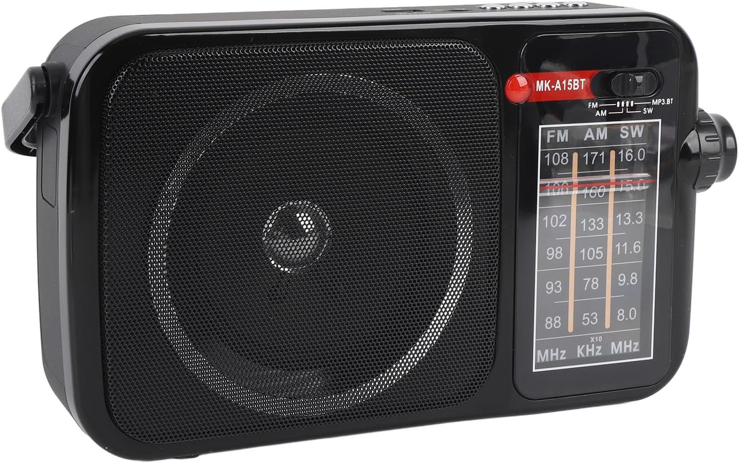 Multi Band AM FM SW Radio Portable Shortwave Radios, Support SD & USB Flash Drive, Battery Operated with Best Reception Big Speaker, for Home Kitchen Outdoor
