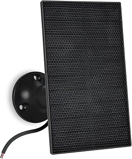 SCS SENTINEL- Panneau Solaire Heyview Air - Alimentation Autonome 5V Dc 1,6W Pour Interphone Extérieur - Câble 47 Cm, Support Mural Et Visserie Inclus