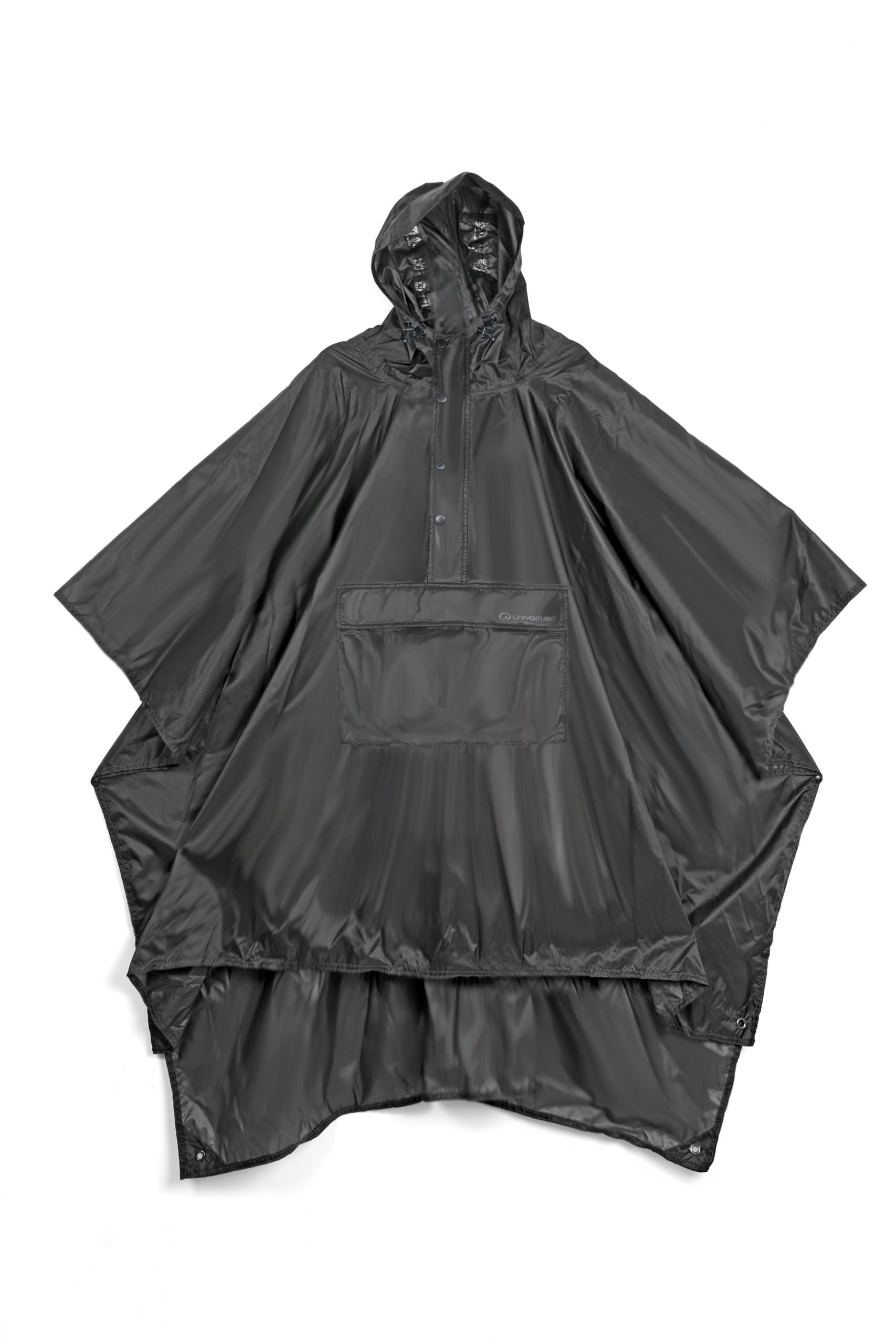 Lifeventure Wodoodporne ponczo Uniseks Lifeventure Superlight Waterproof Packable Poncho With Adjustable Hood And Zipped Pocket