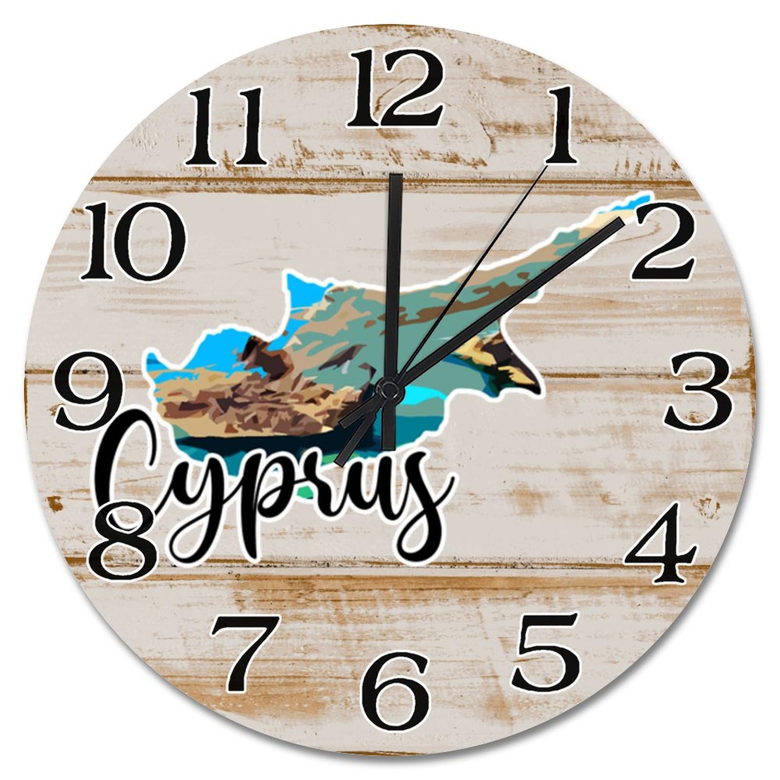Horloge murale pour chambre et salon - Décoration style ferme et voyage