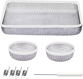 Eazy2hD 3 Pack RV Furnace Vent Cover Screens for RV Water Heater Vent Cover RV Bug Screen Flying Insect Screen Stainless Steel Mesh with Installation Tool and Silicone Rubber