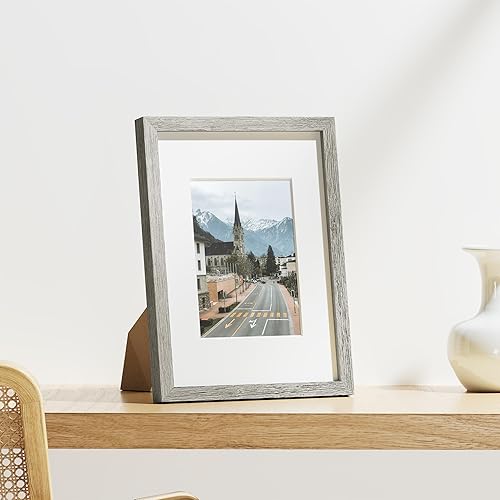 Vista 317 de Vittanly - Juego de 9 portarretratos, plexiglás resistente a rupturas, exhibe fotos de 12 x 12 pulgadas o, con paspartú, de 8 x 8 pulgadas, marcos