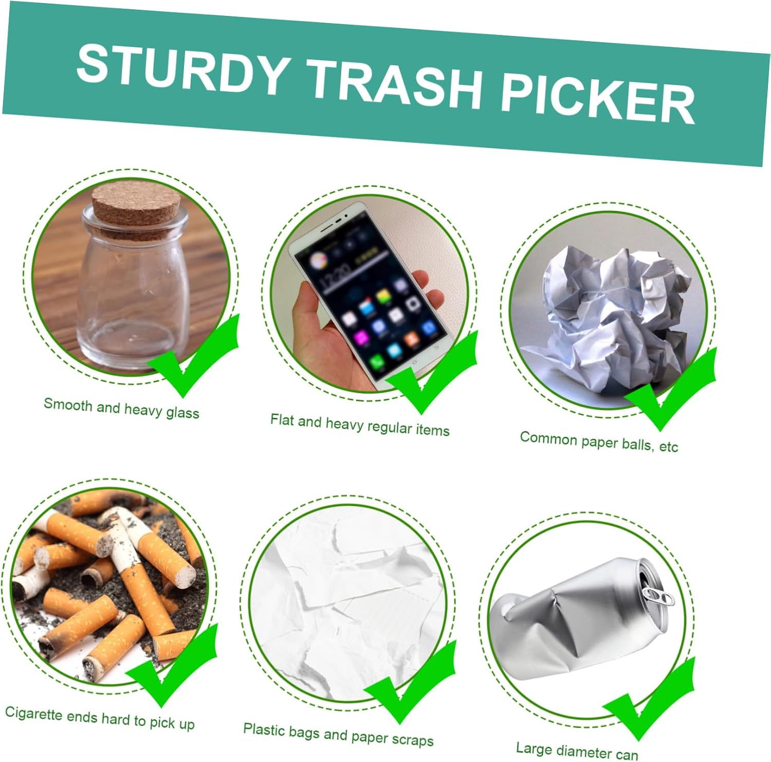 Foldable Trash Picker Grabber Tool Reach Grabber for Easy Litter Pickup Ergonomic Non- Handle Material for Disabled and Elderly Use