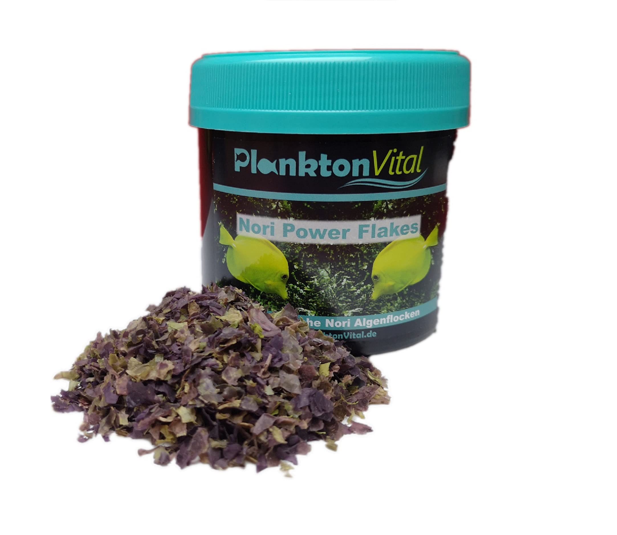 PlanktonVital - Nori Power Flakes Seaweed Nori Algen Flocken Meerwasser Algenfutter Fischfutter Aquariumfutter (250ml Nori Flocken)