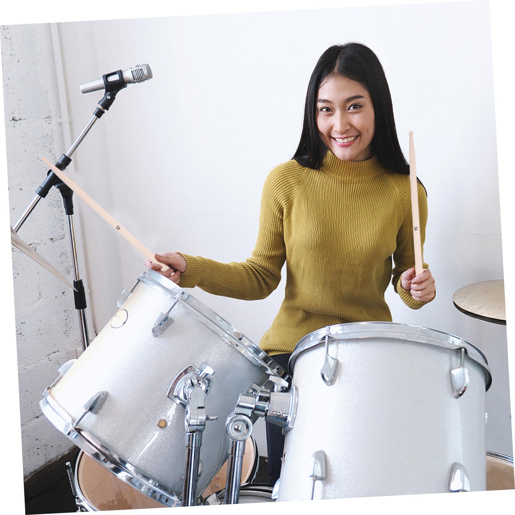 20stücke Holz Schlagzeugstöcke für Schlagzeug Robuste Bühnen-drumsticks Ahorn-material Musikinstrumente-zubehör für Anfänger und Profis