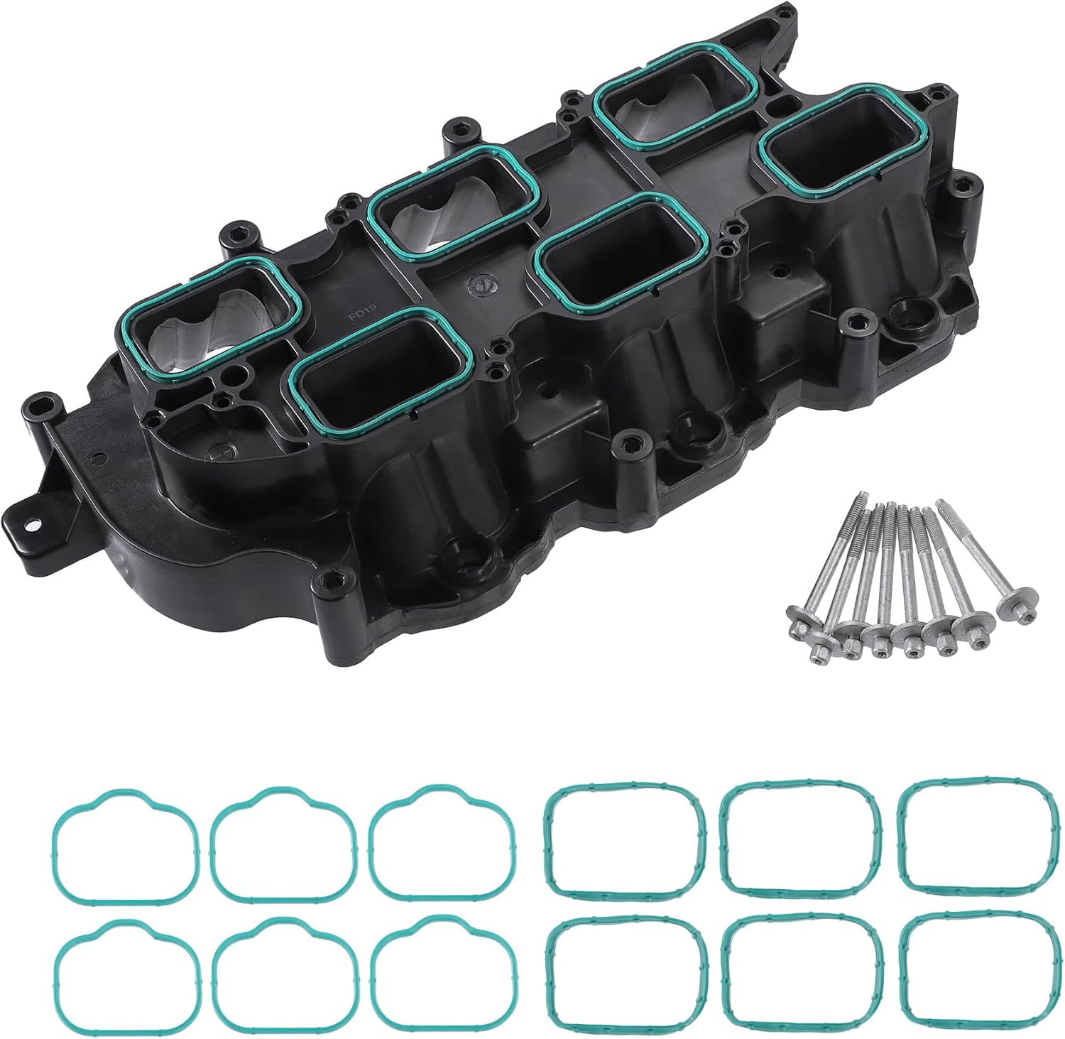 X AUTOHAUX 1 Set Lower Intake Manifold for Jeep for Dodge for RAM for Chrysler 11-18 Black
