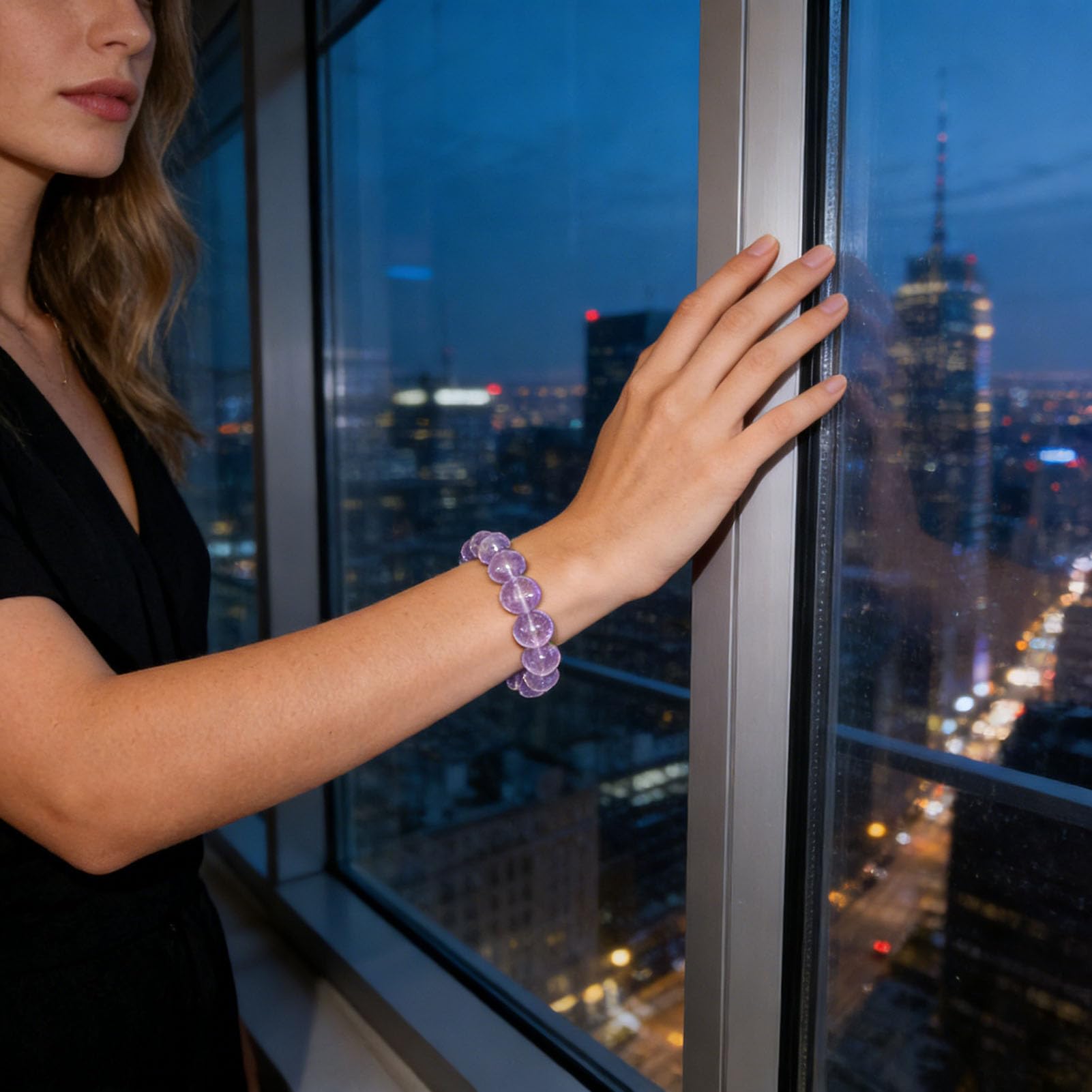 Pulsera de Chakra del corazón de Kunzite, Pulsera de Piedras Preciosas Naturales para el Amor y la compasión incondicionales, joyería de energía de Cristal elástico, Pulseras,10MM