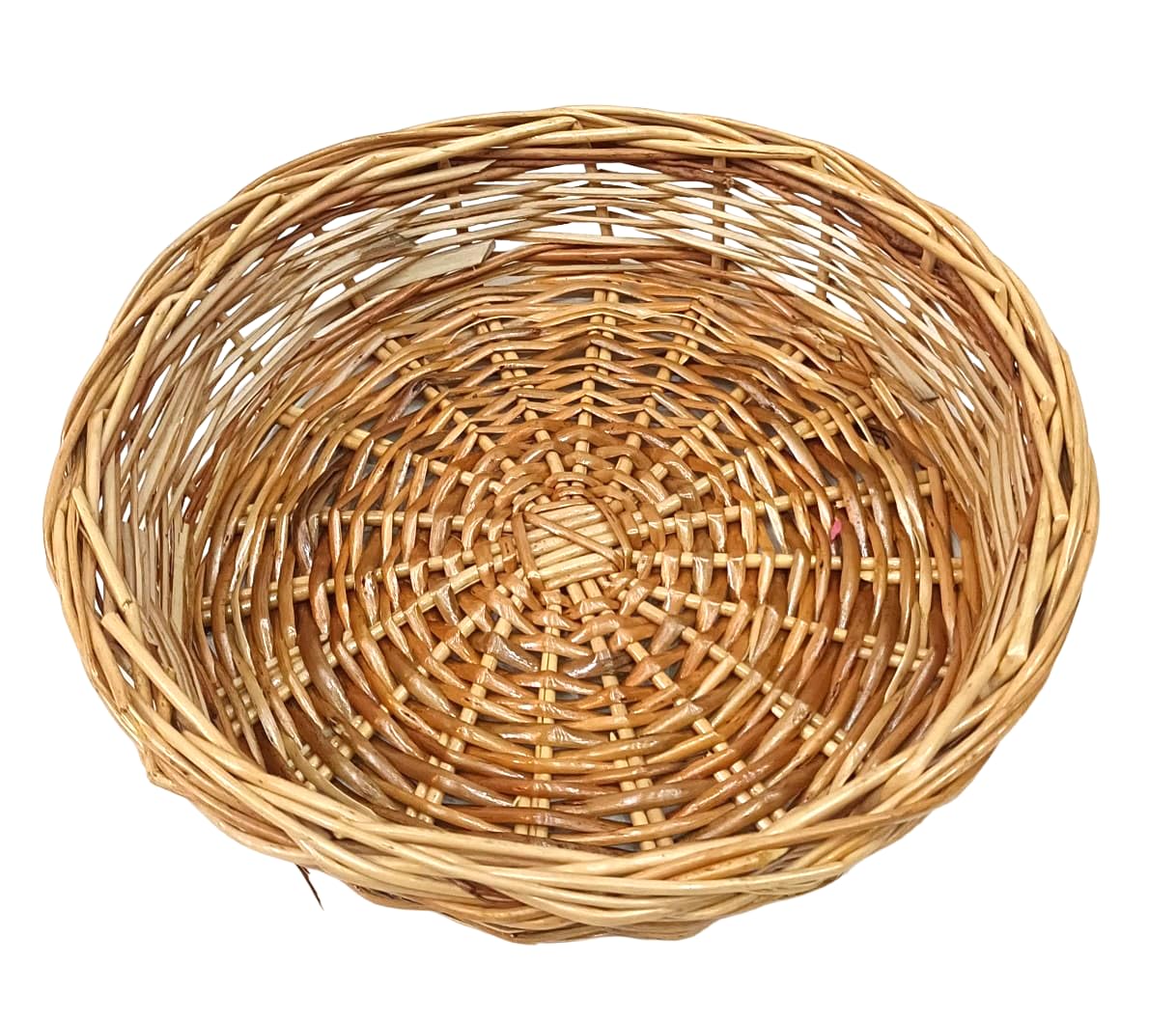 INDIANA CRAFTS Fine Quality Round Deep Baskets, Round Bamboo Cane