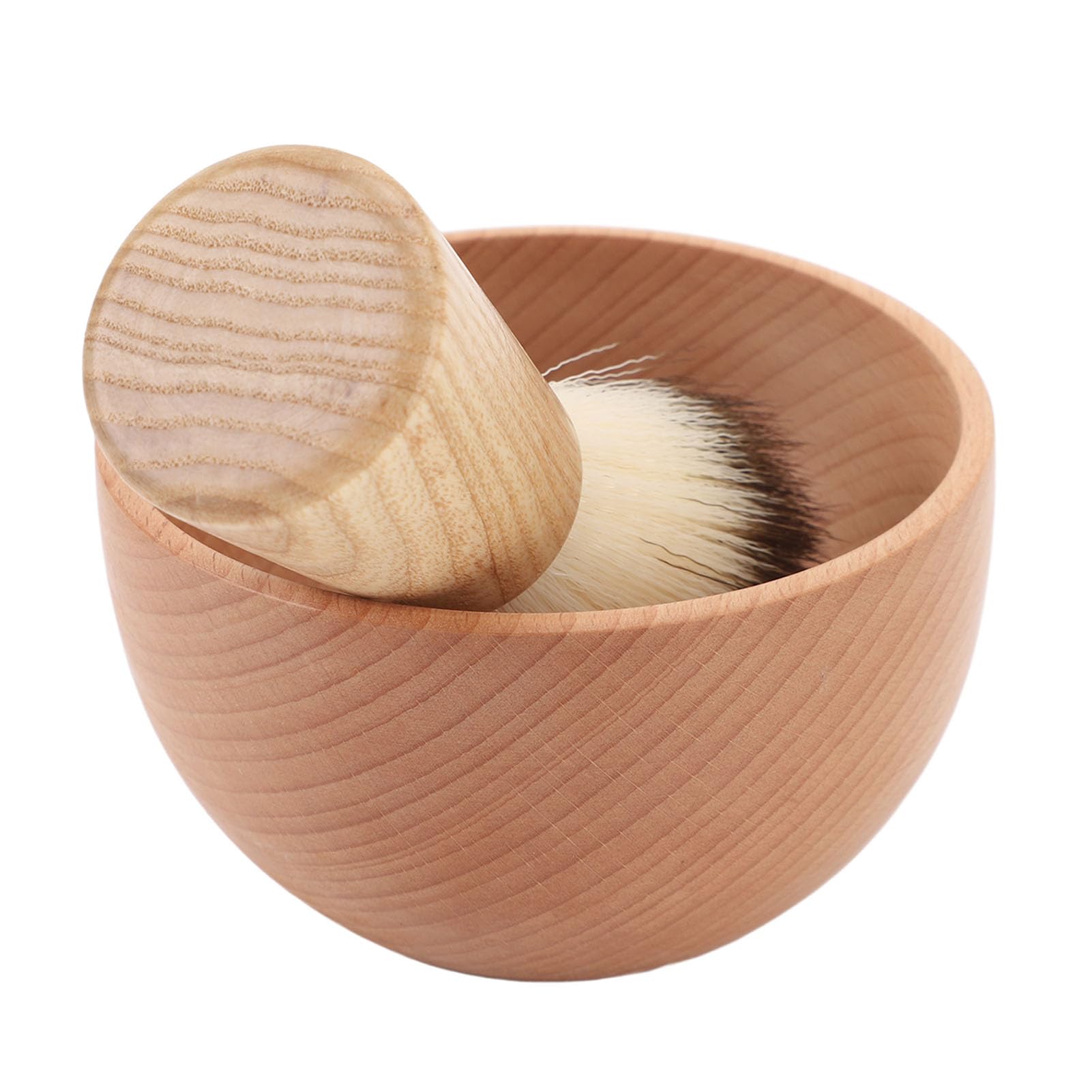 Juego de Brochas de Afeitar para Hombres, Seguro, Multiusos, Kit de Cuencos para Brochas de Afeitar, Agarre Cómodo, Cerdas Suaves para Viajes y Salón