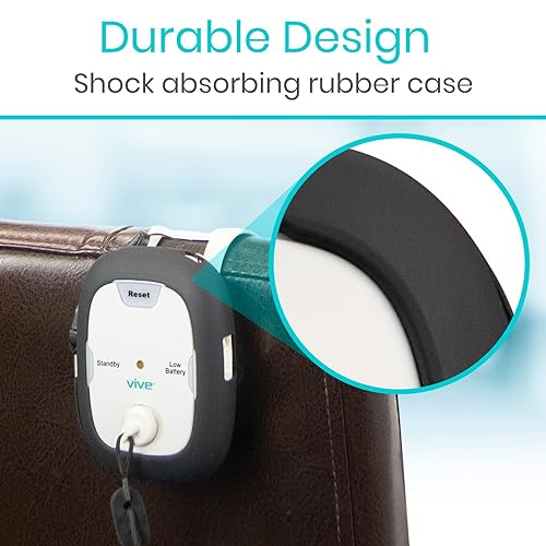 Miniatura 8 de Vive Alarma de silla con cordón magnético para adultos mayores, alarma de cama, prevención de caídas para pacientes ancianos con demencia, detección