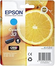 Epson 33 Orange Cyan, Cartouche d'encre d'origine, XP-530, XP-540, XP-630, XP-635, XP-640, XP-645, XP-830, XP-900, XP-7100