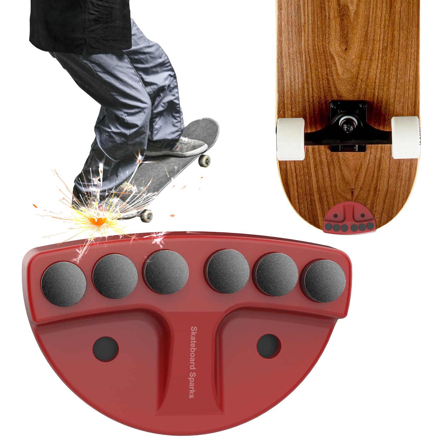 Upgrade Your Skateboard Add Sparking Flames Tail Plate Attachment for an Electrifying Ride Skateboard Accessories Flint Skateboard Spark