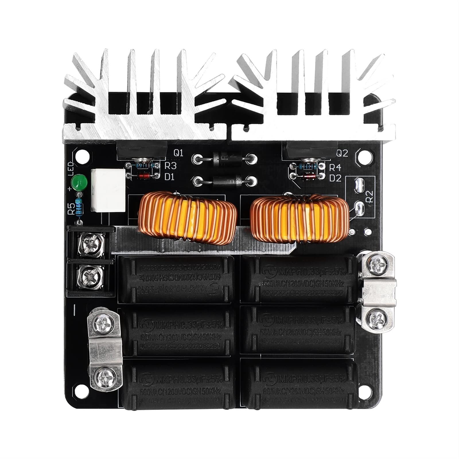 Piec do topienia 1000W ZVS płyta grzewcza indukcyjna moduł 12-48V niskonapięciowa grzałka cewka sterownik Flyback grzałka dla majsterkowiczów hartowanie wyżarzanie Precyzyjna kontrola temperatury