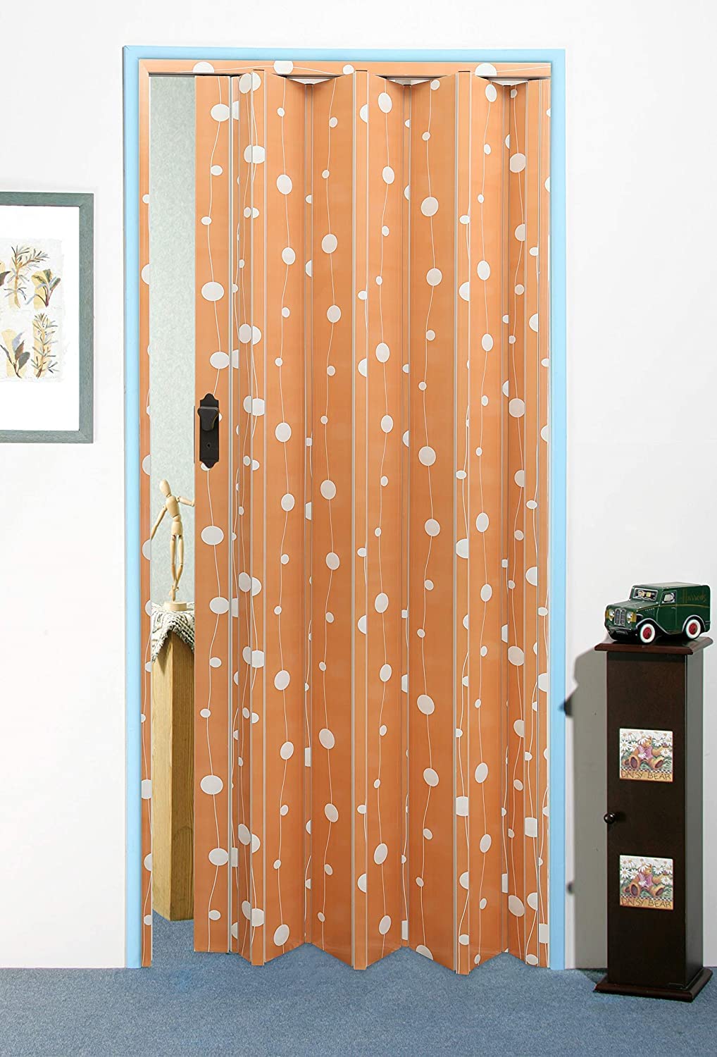 Robustline Folding Sliding Doors 210cm Height x 100cm Width, Made in Taiwan (PEACH)