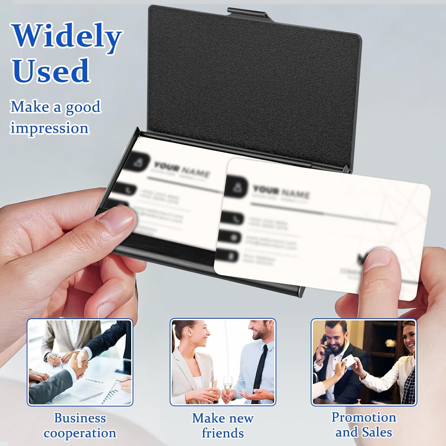 Stainless Steel Business Card Case,Elephant Butterfly