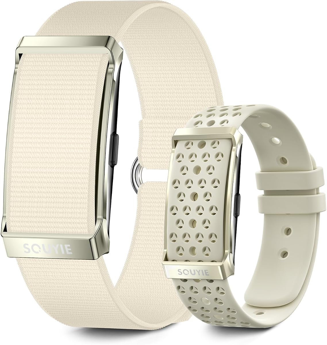 SOUYIE Smart Bracelet for Women Men, 24/7 Health Activity Fitness Trackers | Screenless, Sleep Tracker, 24/7 Continuous Heart Rate/Blood Pressure/HRV/Stress Monitor, 170+ Sports Modes, Free APP, 2 Bands