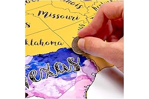McScout 12x18 Wall Poster, Scratch Off States Map, Track Your Travels in Vivid Detail